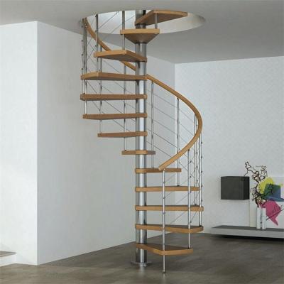 China Modern Best Quality Spiral Staircase Dimensions Wooden Staircase Parts for sale