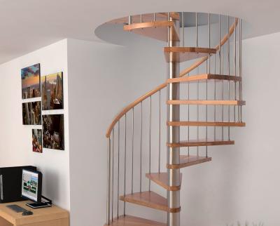 China Modern Modern Wooden Staircase Customized Spiral Stairs for sale