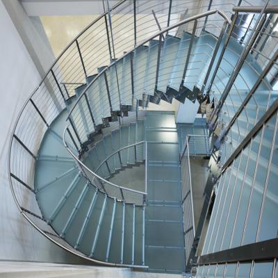 China Latest Design Modern Professional Staircase Modern Curved Stairs for sale