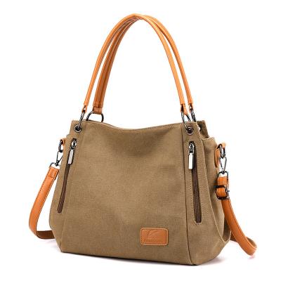 China Fashion Canvas High Quality Wholesale Tote Bag Best Selling Lady Material Large Shoulder Bag for sale