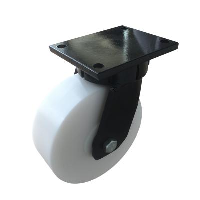 China Industrial 250X90MM Nylon Extra-Heavy Duty White Nylon Material Swivel Plate Caster for sale