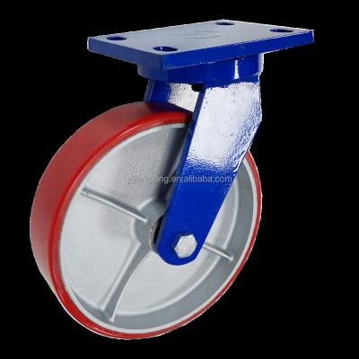 China Taiwan Type Caster Wheel 800kgs Super Heavy Duty Blue Double Nylon Powder Coated for sale