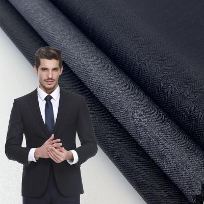 China Wholesale Competitive Price Antistatic Selvage TR English Wool Suiting Fabric for sale