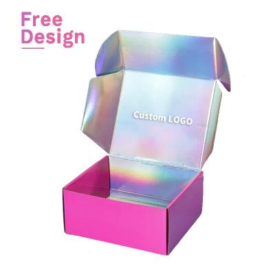 China Skin Care/Recyclable HOT Trending Beauty/Custom Logo Custom Paper Box Gift Delivery Mailing Packaging Paper Shipping Boxes Pink Tissue Mailer for sale