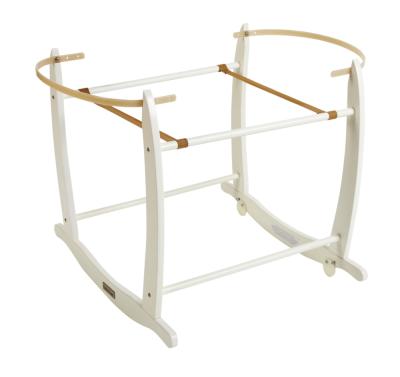 China Modern Natural Wood Modern Tilting Moses Basket Stand Frame with Brakes, No.1021 for sale