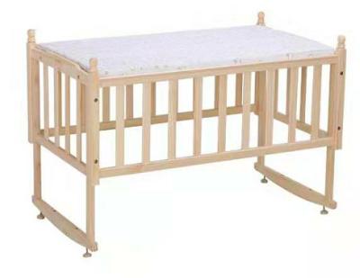 China Eco-friendly Materials Eco-friendly Materials Price Cheap Popular Kids Wooden Baby Crib Crib With Cradle for sale