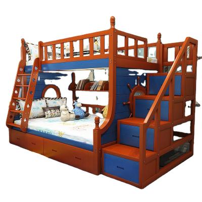 China Modern New Arrival Modern Furniture Sets OEM Kids Bunk Beds Solid Wood White Wood Wooden Bunk Beds for sale