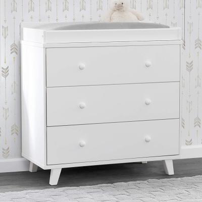 China (Other) (Other) Adjustable Adjustable 3 Drawer Dresser With Baby Changing Top White for sale