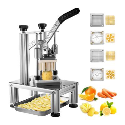 China Hot Selling Manual French Fries Cutter Potato Chips Hotel Slicer Vegetable Chopper for sale