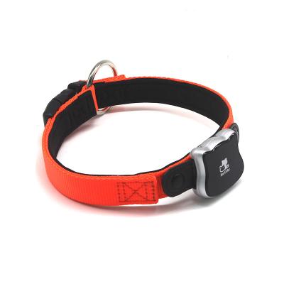 China Geo-Fence Google Map Pet Tracker GPS Activity Monitor Led Flash Light Dog Collar with Small GPS Tracking Device 2G for sale