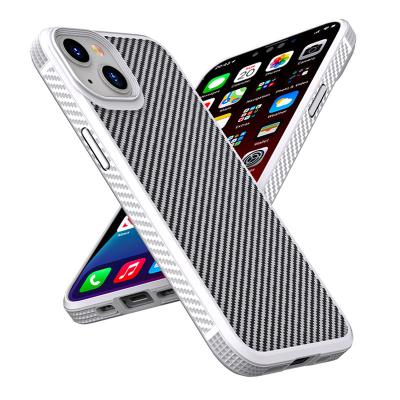 China Shockproof Anti-Slip Case For iPhone 12 Rasied Lip Screen Camera Protector Carbon Fiber Back Case Cover For iPhone 12 12 pro 3M Drop Test for sale