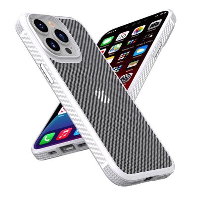 China Carbon Fiber Shockproof Case For iPhone 12 Pro Max Drop Pro 10FT PC Hard Case Fits For iPhone 12 Pro Max With Non-slip Soft Bumper for sale