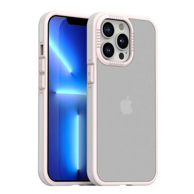 China Shockproof Micro Matte Case For iPhone 13 Pro TPU Smooth Touch Camera Protective Phone Case Pink Bumper Strip For iPhone 13 Pro Max for sale