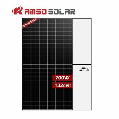 China Solar Power System High quality 132 cell 210mm solar cell 650w 660w 670w 680w 690w 700w half cut cell solar panel for sale for sale