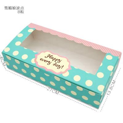 China Aseptic Muffin 8 Pcs Pastry Cake Slice Takeout Box With Window for sale