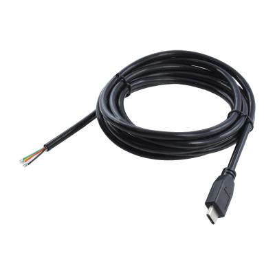 China Male Type C Video Game Player To Open Right Angle Type C To USB C 3a End Bare Cable USB Cable for sale