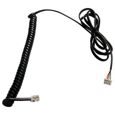 China MP3/MP4 player RJ11 6P4C to XHP-4 extension spring cable for sale