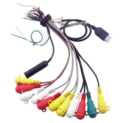 China AUX female cable. dvd player 11 channel RCA plug Waterproof Audio3.5mm plug for aux cord. earphone car speaker computer for sale