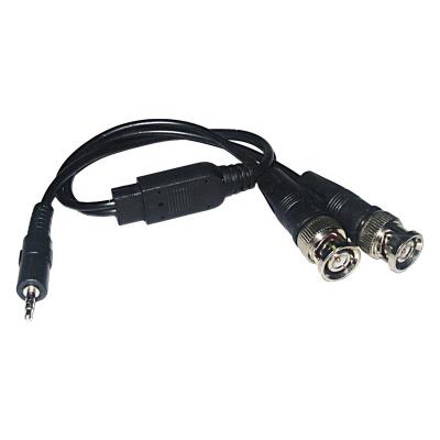 China From camera 3.5mm auxiliary cables to aux. DC Plug 1 To 2 BNC Male Plug Stereo Male Audio For MP4 Speaker, Earphone for sale