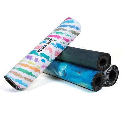 China Good Quality Waterproof Travel Extra Thick Colorful Printing Suede Yoga Long Eco-Friendly Mat for sale