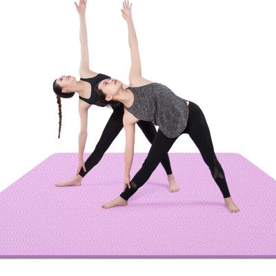 China Double People Exercise Gym Waterproof Business Logo Yoga Mat Large for sale