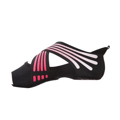 China Anti Skid Home Exercise Women's Half Toe Black Pilates Dance Yoga Shoes Non Slip for sale