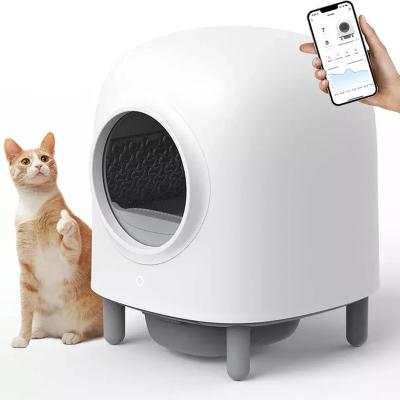 China APP Control+Sustainable APP WIFI Control Cat Toilet, Fully Enclosed Smart Automatic Cat Litter Box, Large Capacity Automatic Cat Litter Box for sale