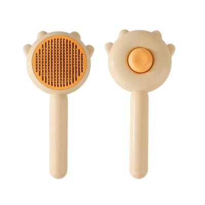 China Viable Pet Self-Cleaning Needle Comb, Stainless Steel Cat Hair Removal Comb, Lightweight Dog Cat Grooming Slicker Brush for sale