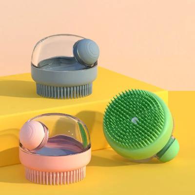 China Viable Handle Shampoo Massage Comb, Pet Shampoo Bath Brush Cleaning Tool, Silicone Pet Message Shampoo Cleaning Brush for sale