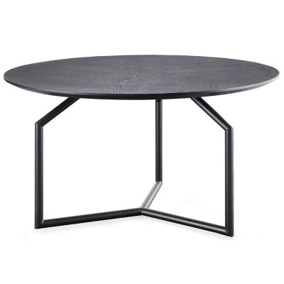 China Modern Kitchen Luxury Contemporary Home Dining Table Furniture Design Around Metal Frame Wood Top Dining Table for sale