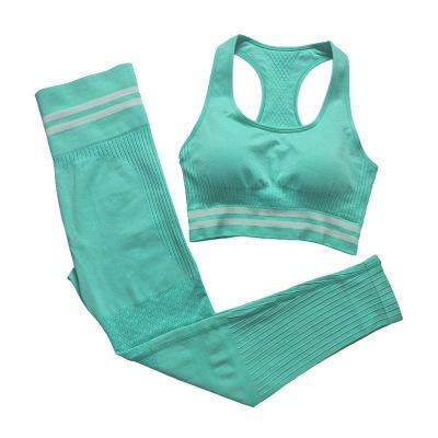 China Factory direct sales of high quality women's sports breathable sweat-absorbent bra and yoga pants suit for sale