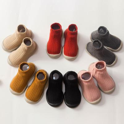 China Other Wholesale Hot Sale Baby Kids Walking Unisex Toddler Shoes Toddler Boy Prewalker Girls Knitted Baby Shoes for sale