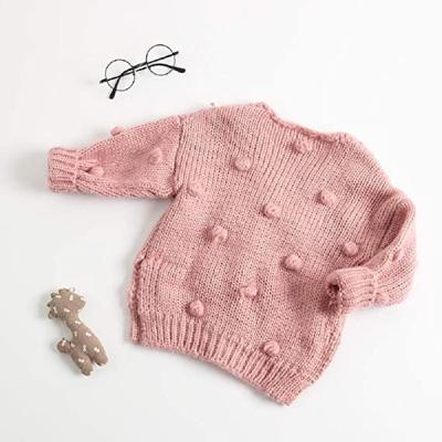 China new Anti-wrinkle products are on the shelves cost effective winter warm girls 100% cotton knitted sweater cardigan for sale