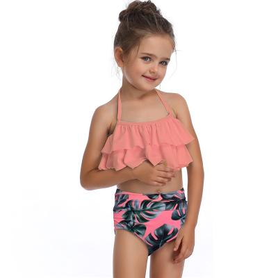 China 2021 Factory Breathable Stocks Printed Little Girl Swimwear Beachwear Swimsuits For Kids Girls Children for sale