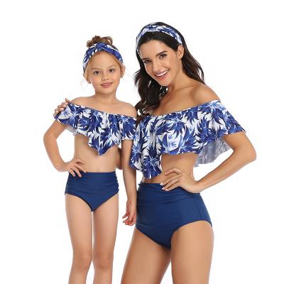 China Breathable Mommy and Me Girls Swimwear Ladies Bikini Vacation Outfits Swimming Suits Printed Swimwear Women Beach Wear for sale