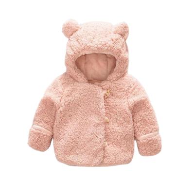 China New Autumn Winter Faux Fur Upper Girls Clothing Baby Waterproof Clothes Outwear Kids Teddy Bear Ditch Coat Jackets for sale