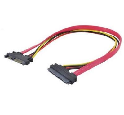 China Data Transmission Pin 7 + 22 Male 15 To Female Serial ATA SATA Data Power Extension Cable for sale