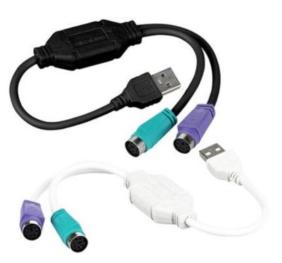 China PS2 Camera To USB Splitter USB 2.0 To PS/2 Converter Cable USB Male Type To PS/2 Female Cable Adapter For Keyboard Mouse for sale