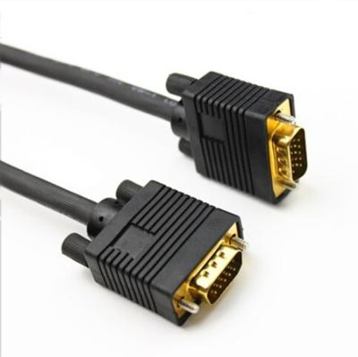 China Camera 15 Pin Gold Connector Male To VGA 3+4/3+6 15pin Male Cable 1.5M For Computer Projector for sale