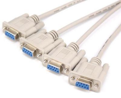 China DB9 COMPUTER Cable Splitter Y Cable DB9 Male To Female 4 x Monitor Video Wire for sale