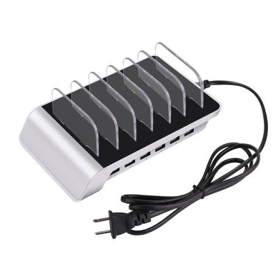 China Wholesale USB Charger 6 Multi Charging Station Mobile Phone Station Family Office Left Dock Charger Charging Dock For Phone for sale