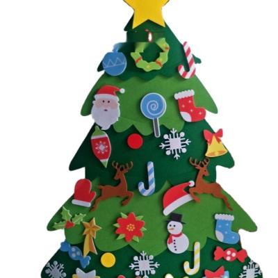 China Hot Selling Christmas Deoration Ornaments Star Hanging Topper Decoration Nonwoven Christmas Tree for sale