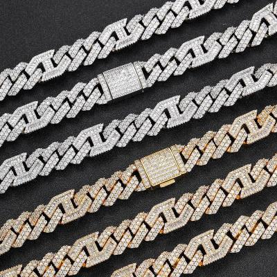 China Fashion 3:1 Hiphop Necklace 15mm Men's Cuban Chain Bracelet 18K Golg Plated Miami Chain for sale