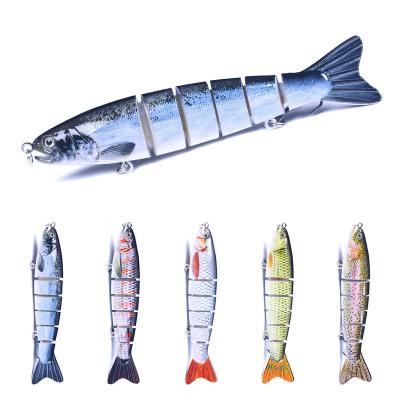 China Wholesale ABS Plastic 12.7cm Hard Lure 22g Multi Joint Fishing Plastic Vivid Fishing Lure for sale