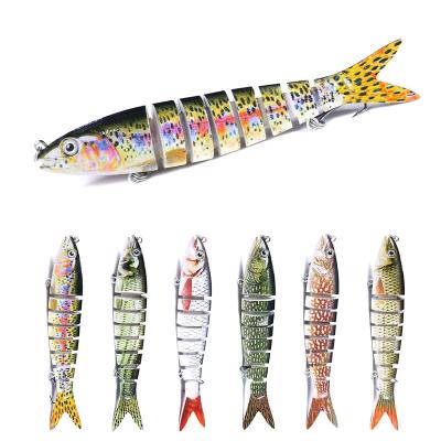 China ABS 13.6cm Hard Plastic Multisection 18.7g Fishing Lures Swimming Full Layer Joined Minnow Bait for sale