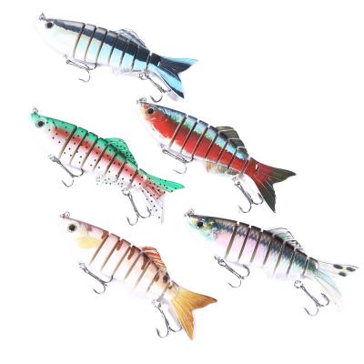 China Hot Selling Vivid Swimming ABS Hard Joints Fishing Lure 11CM 22.5g 8 Sections Minnow Fishing PESCA for sale