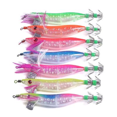 China Plastic Banana Shrimp Lure Banana Type Squid Lure With Cuttlefish Jig Lure 9g/10cm Squid Lures for sale