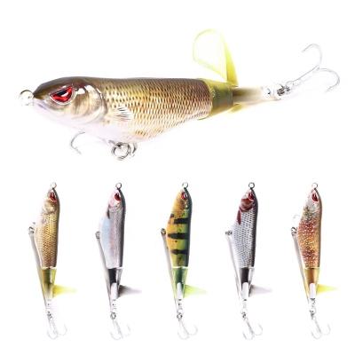 China Wholesale plastic bass lure soft topwater pencil hard fishing lure with spinning soft tail for sale