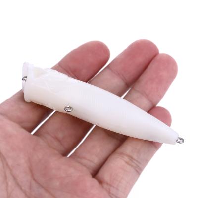 China ABS White Hard Plastic Snap Bait 9cm Hard Plastic Unpainted Fishing Lure 10.5g for sale