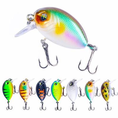 China ABS Hard Plastic Lures Wholesale Fishing 38mm Mini Crank Baits 3.8g Lure Artificial Crankbait Hard Bait for sale